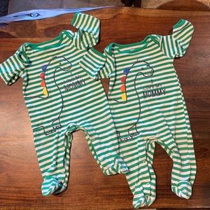 2 Cute Boys Dinosaur Pajama 6-9 Months